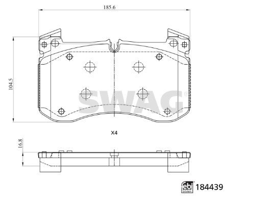 SWAG 33 10 9373 set placute...